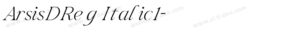 ArsisDReg Italic1字体转换